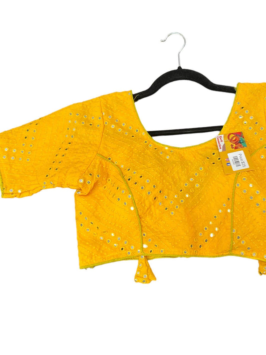 Georgette mirror work blouse - Kurti Connection USA