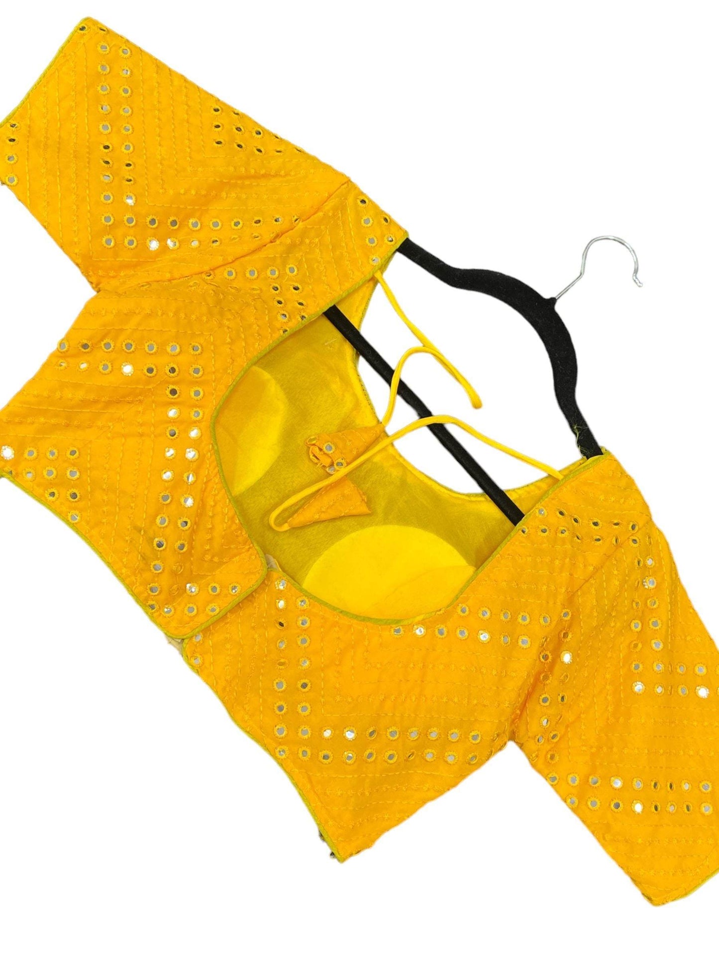 Georgette mirror work blouse - Kurti Connection USA