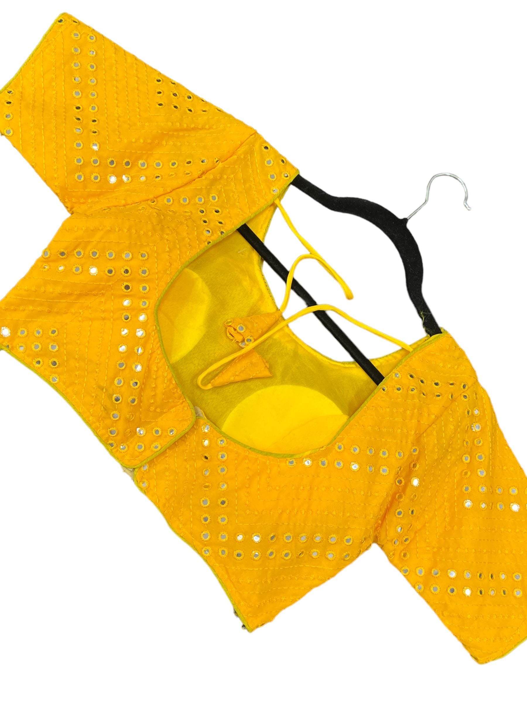 Georgette mirror work blouse - Kurti Connection USA