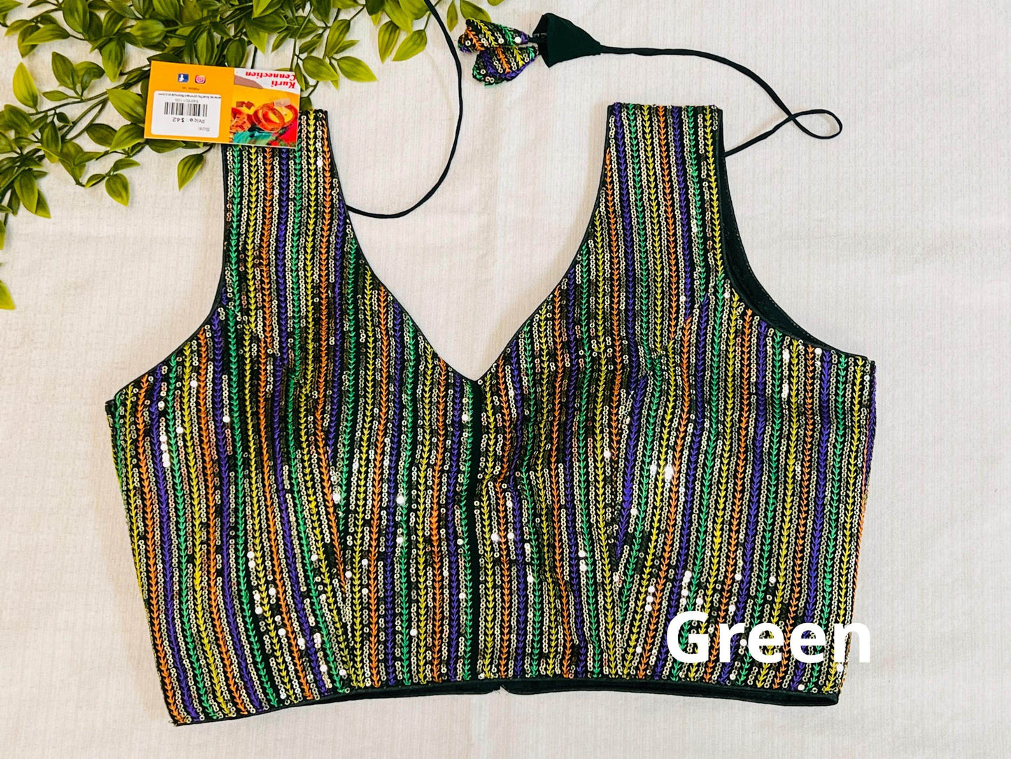 Sequin blouse - Kurti Connection USA