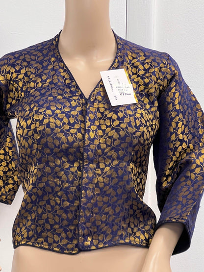 Navy blue long blouse - Kurti Connection USA