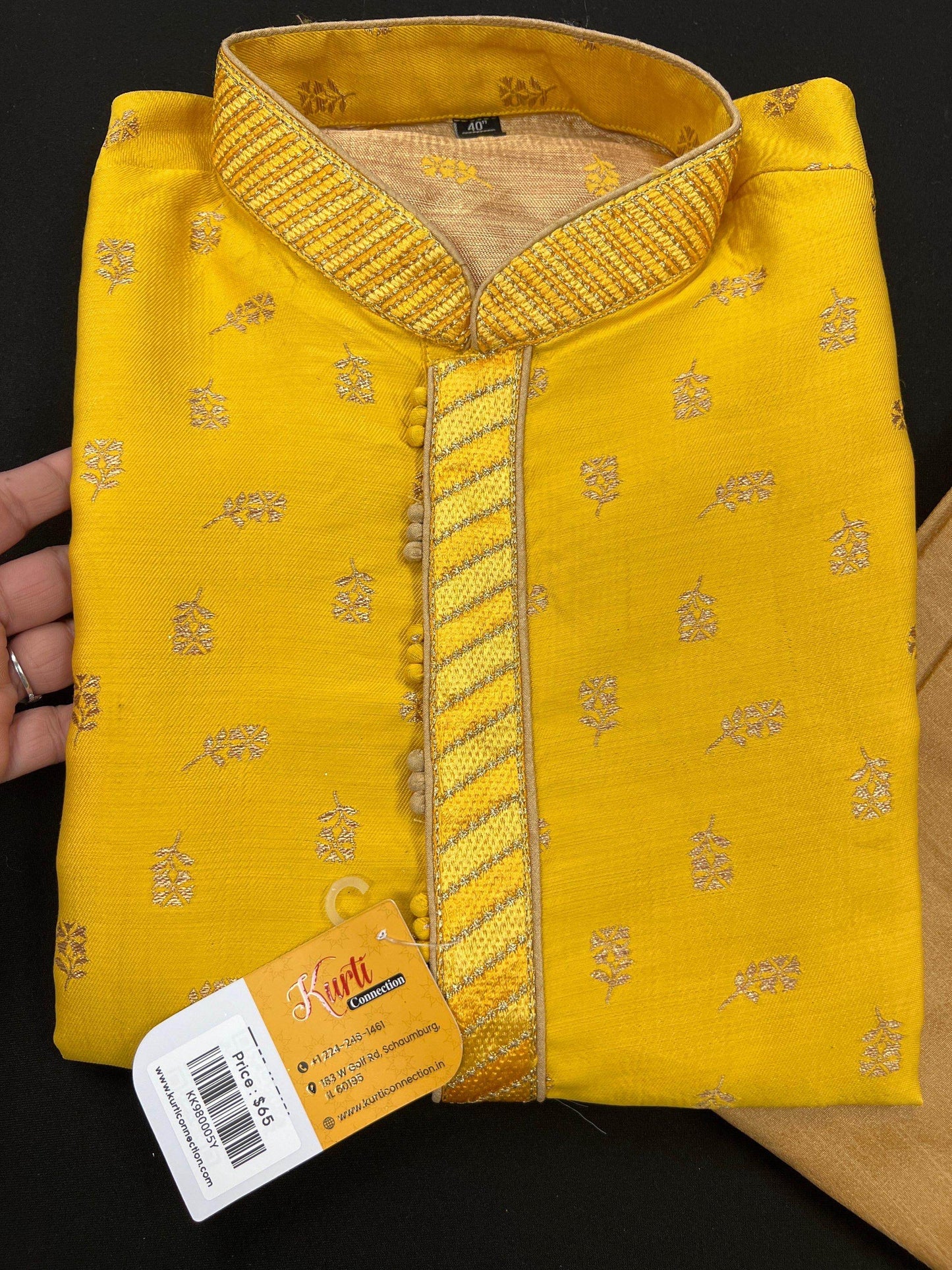 Silk kurta pajaama set - Kurti Connection USA