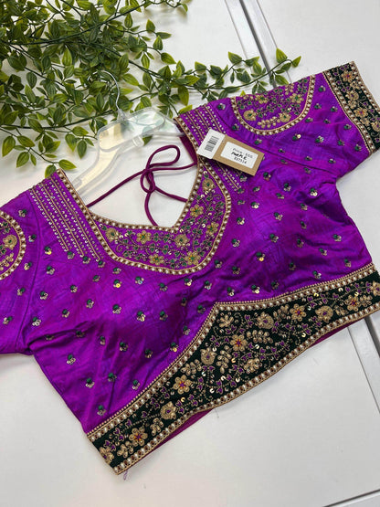 Et7514 readymade blouse / party wear blouse | blouse for lehenga - Kurti Connection USA