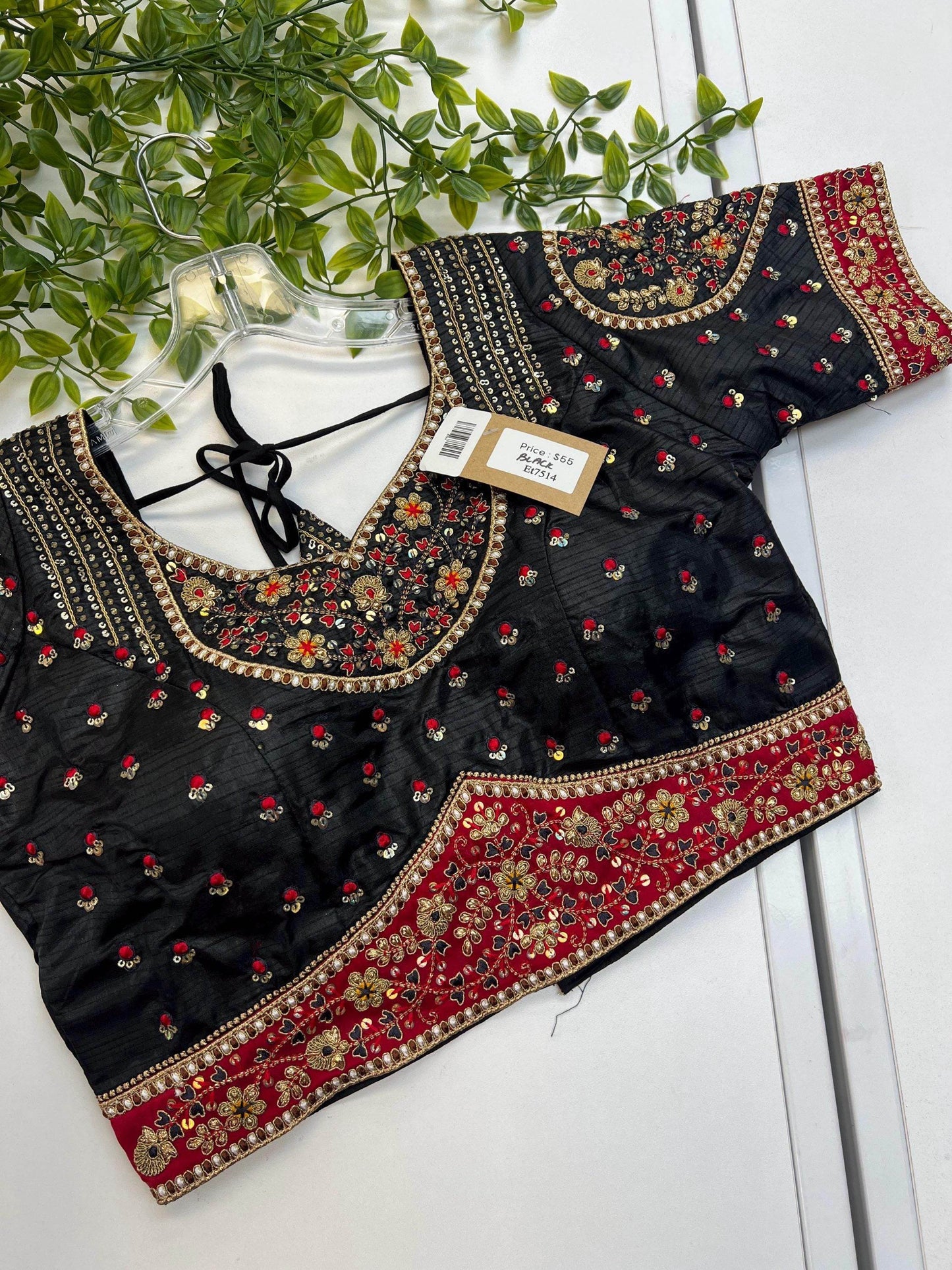 Et7514 readymade blouse / party wear blouse | blouse for lehenga - Kurti Connection USA