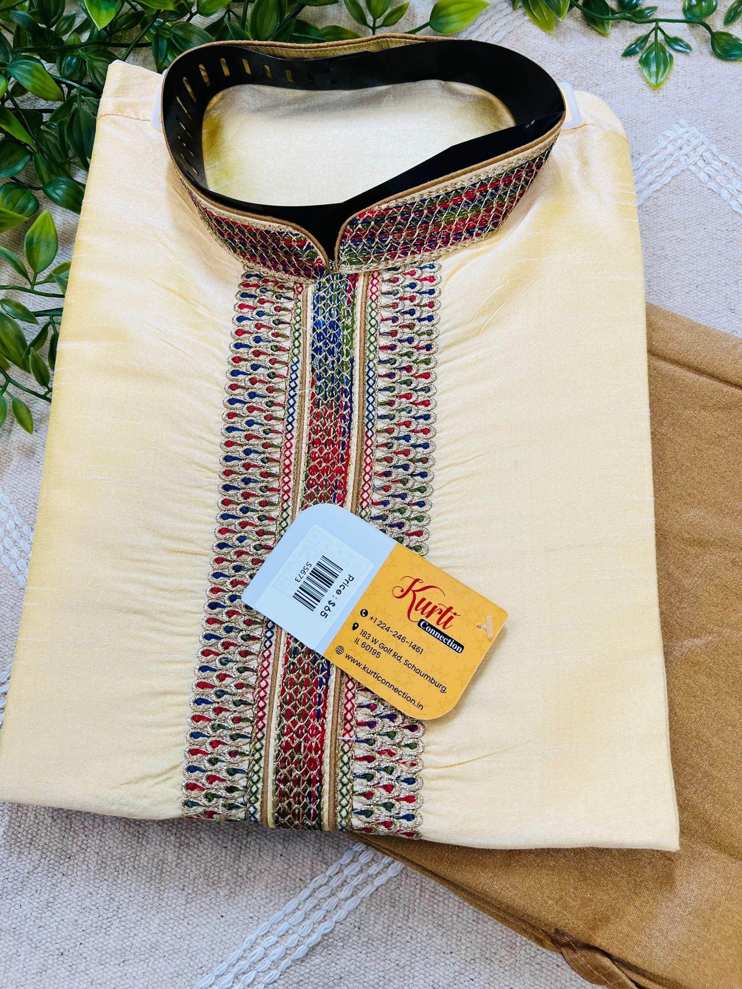 Silk kurta pajaama | mens kurta set - Kurti Connection USA