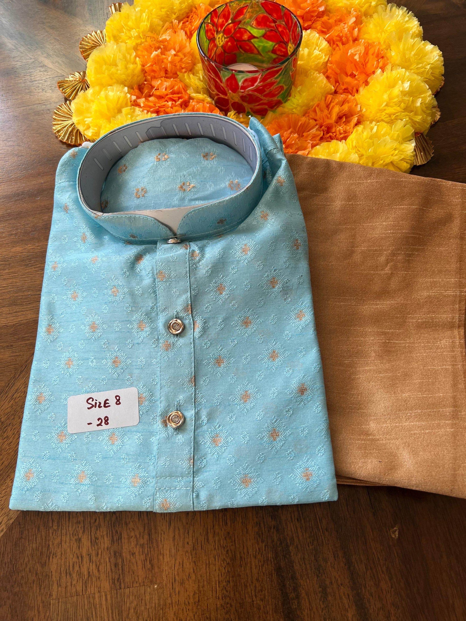 Silk kurta pajama for boys - Kurti Connection USA