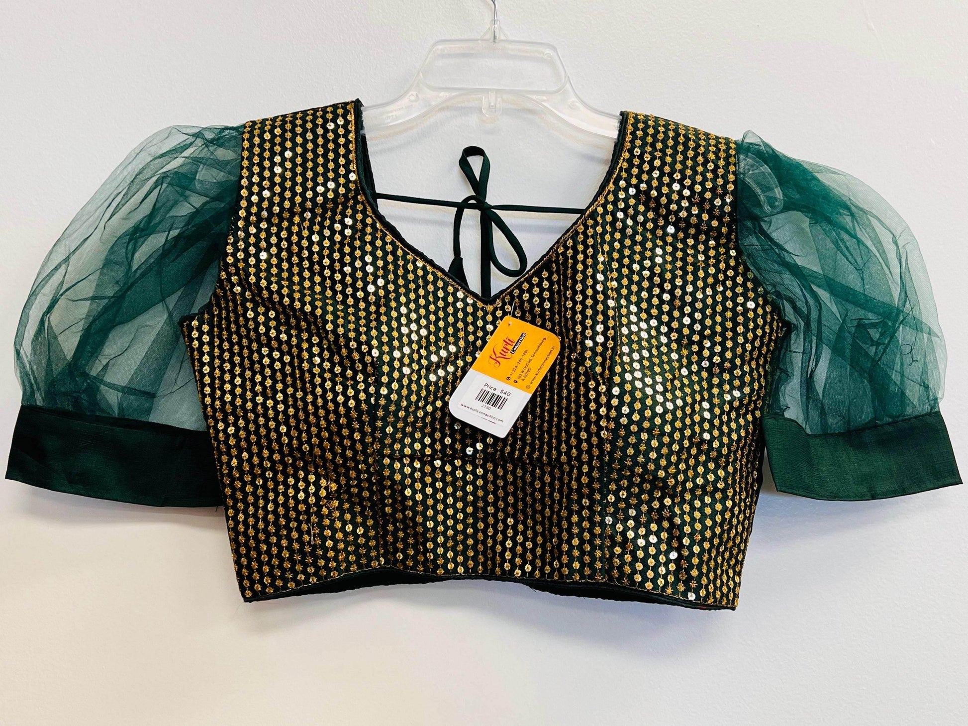 sequin blouse , readymade blouse - Kurti Connection USA
