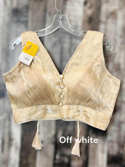Satin silk blouse - Kurti Connection USA