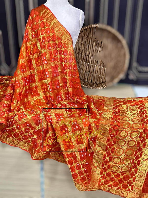 Bandhani silk dupatta - Kurti Connection USA