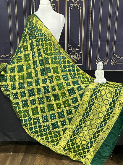 Bandhani silk dupatta - Kurti Connection USA