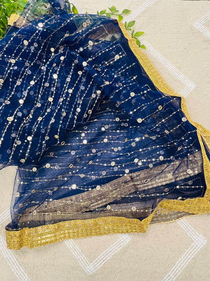 Mirror work dupatta - Kurti Connection USA