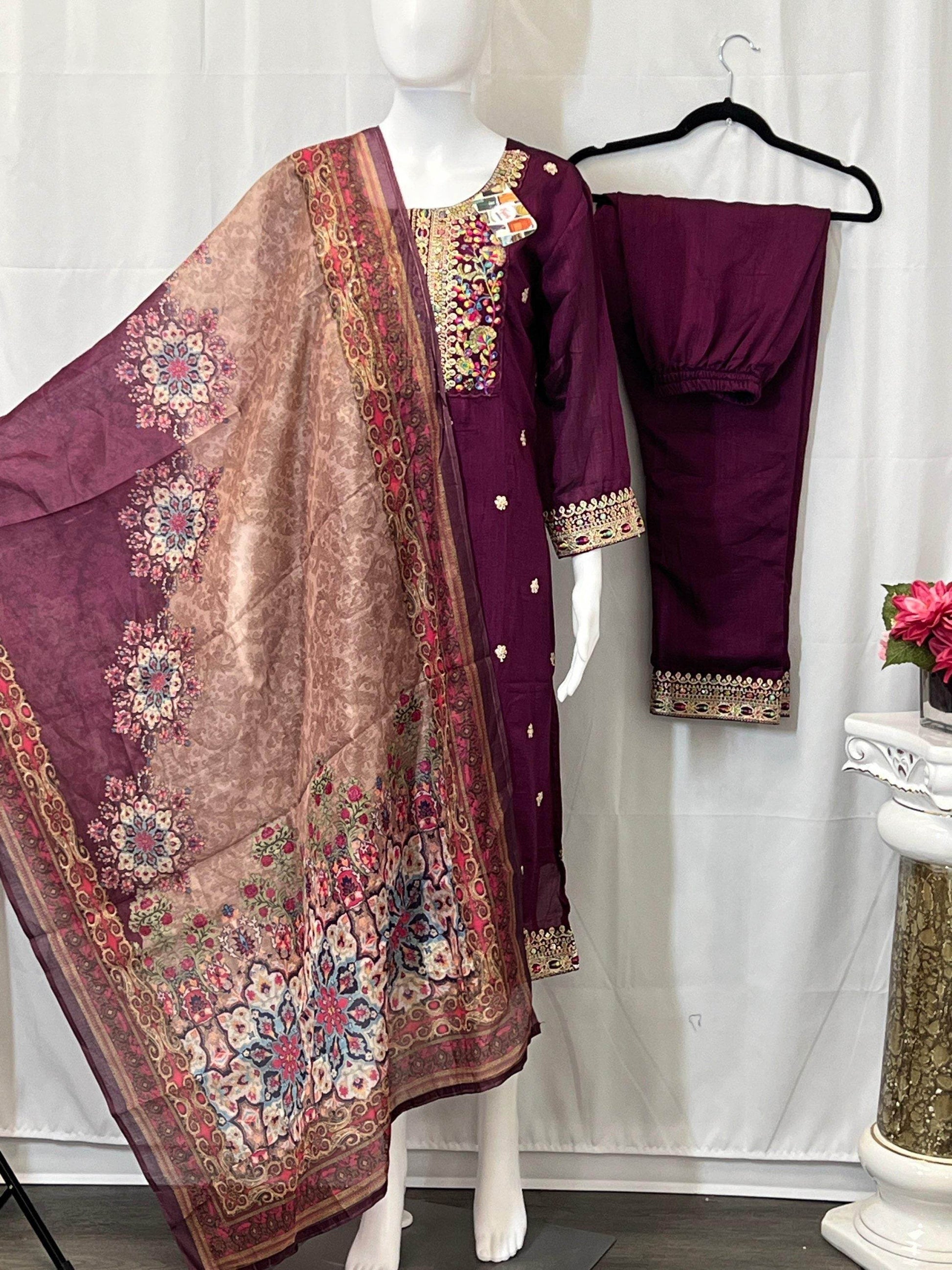 Salwar Suit | Kurti pant set with dupatta - Kurti Connection USA