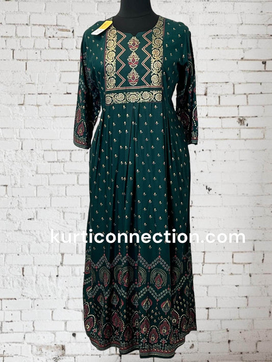 Rayon long kurti - Kurti Connection USA