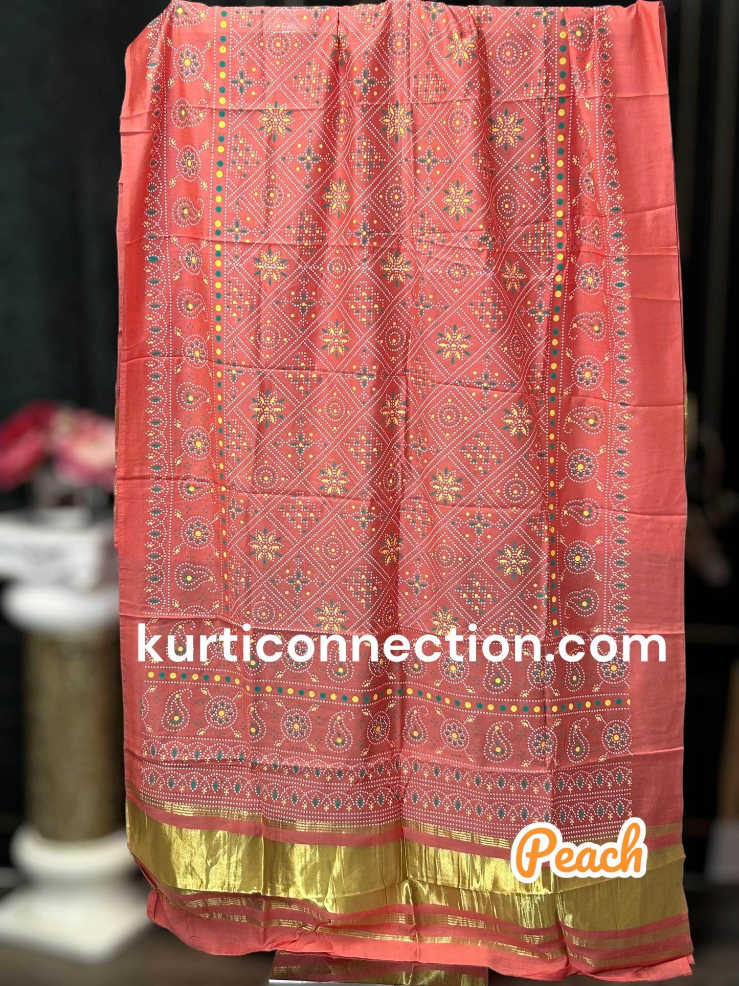 Gajji silk dupatta : color options available - Kurti Connection USA