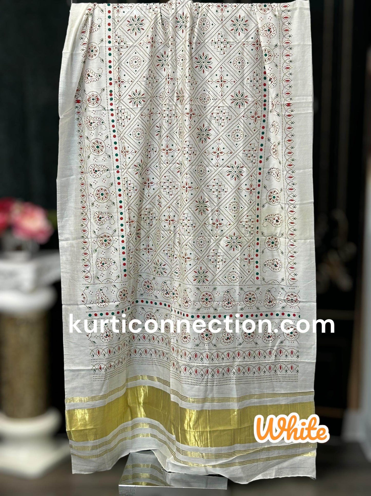 Gajji silk dupatta : color options available - Kurti Connection USA