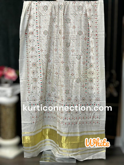 Gajji silk dupatta : color options available - Kurti Connection USA