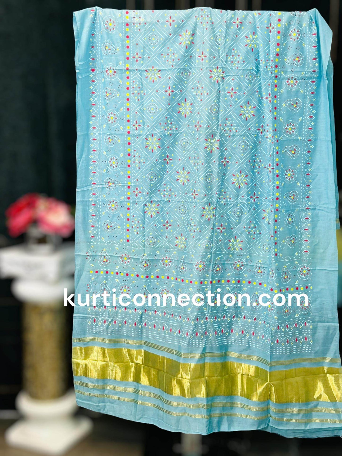 Gajji silk dupatta : color options available - Kurti Connection USA