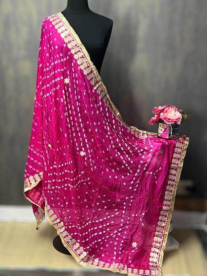 Bandhani dupattas with gota patti work - Kurti Connection USA