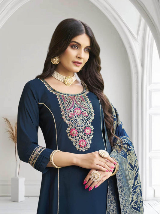 Silk Kurti pant set | party wear Kurti set - Kurti Connection USA