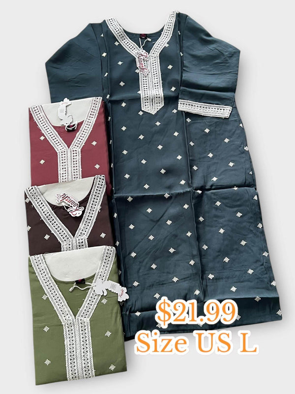 Silk cotton Kurti with full lining - Kurti Connection USA
