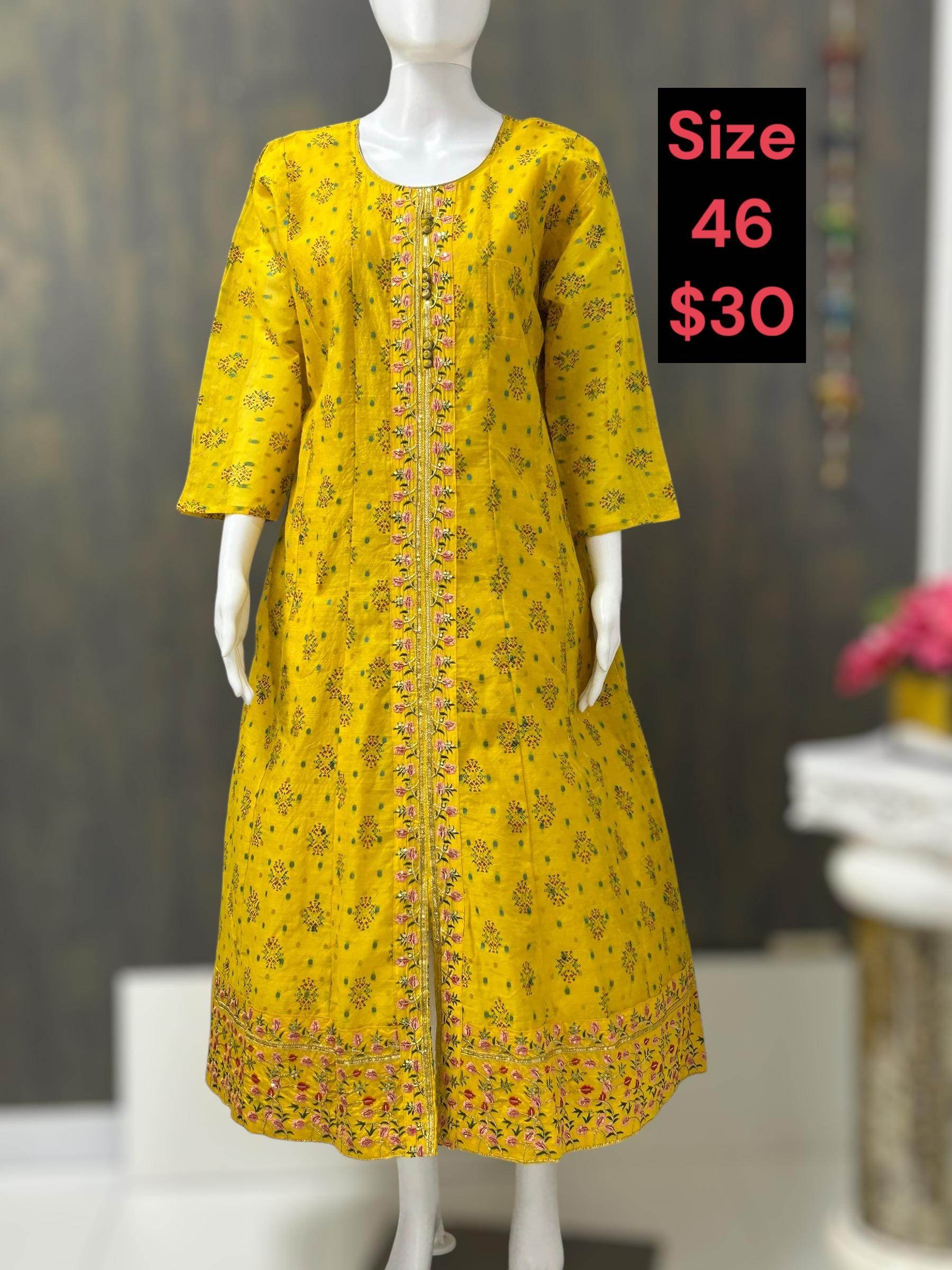 Chanderi silk kurti - Kurti Connection USA