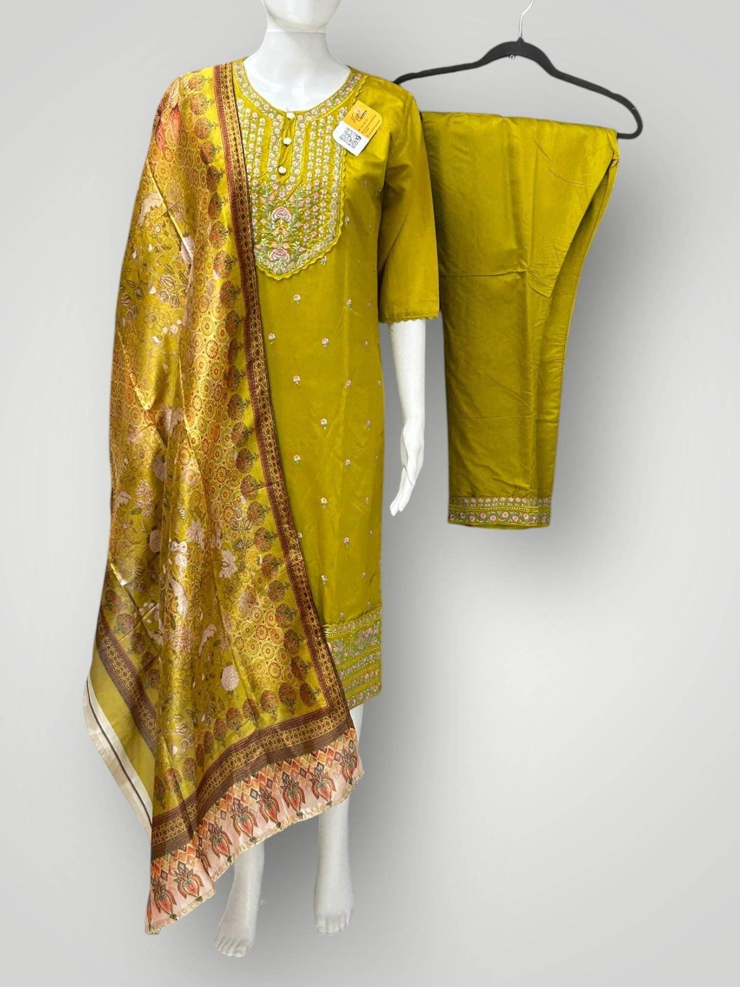 Silk kurti pant set - Kurti Connection USA