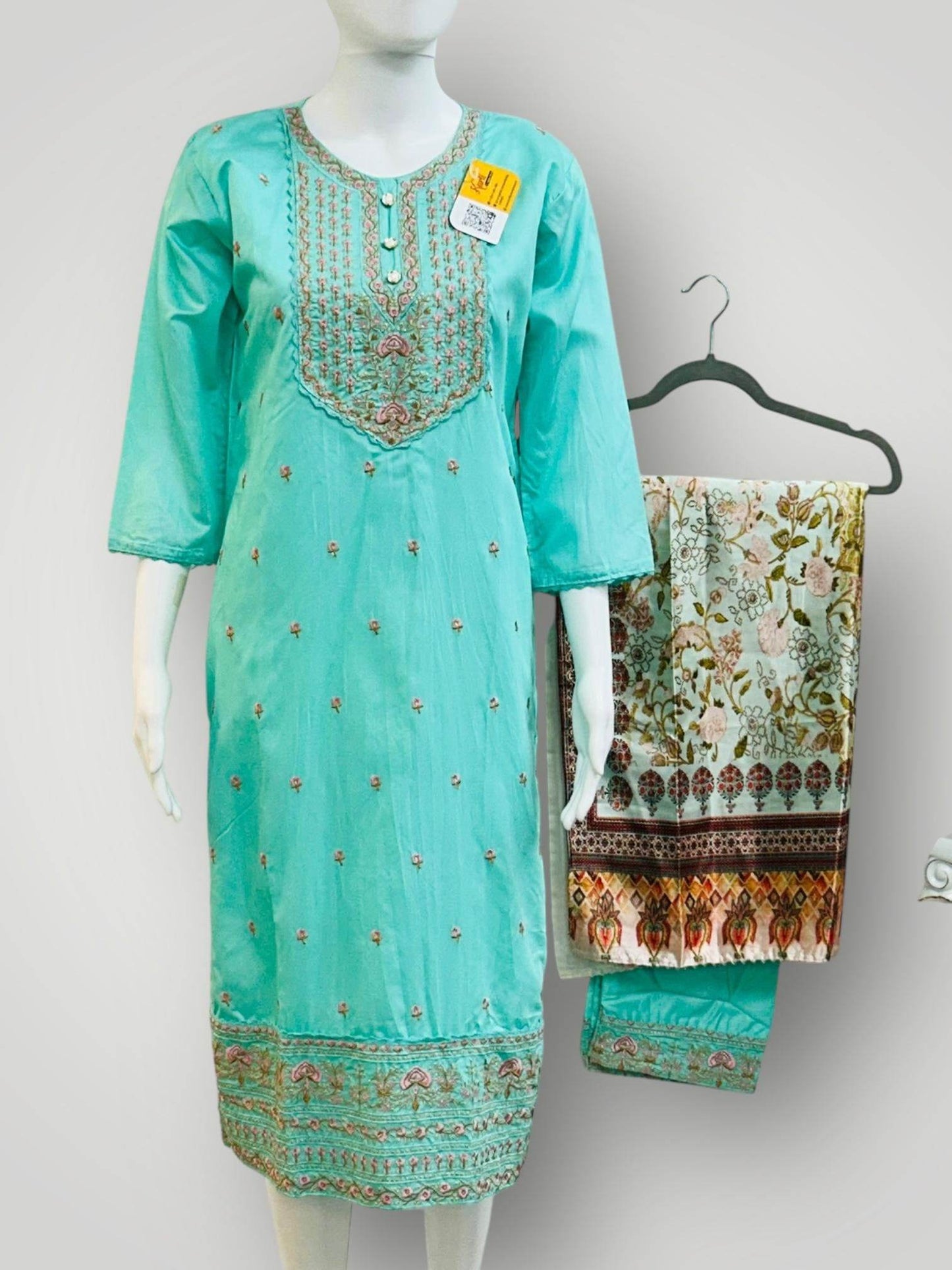 Silk kurti pant set - Kurti Connection USA