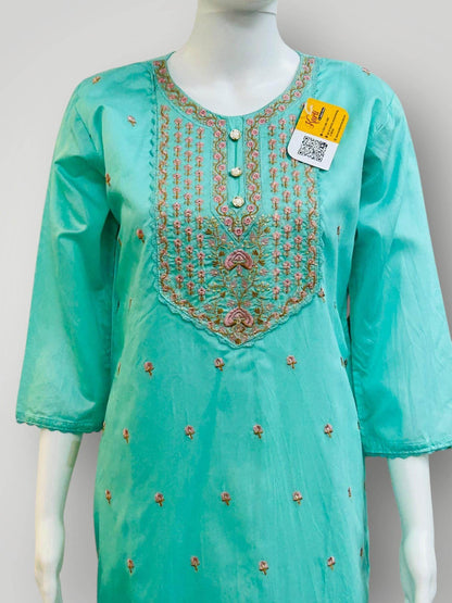 Silk kurti pant set - Kurti Connection USA