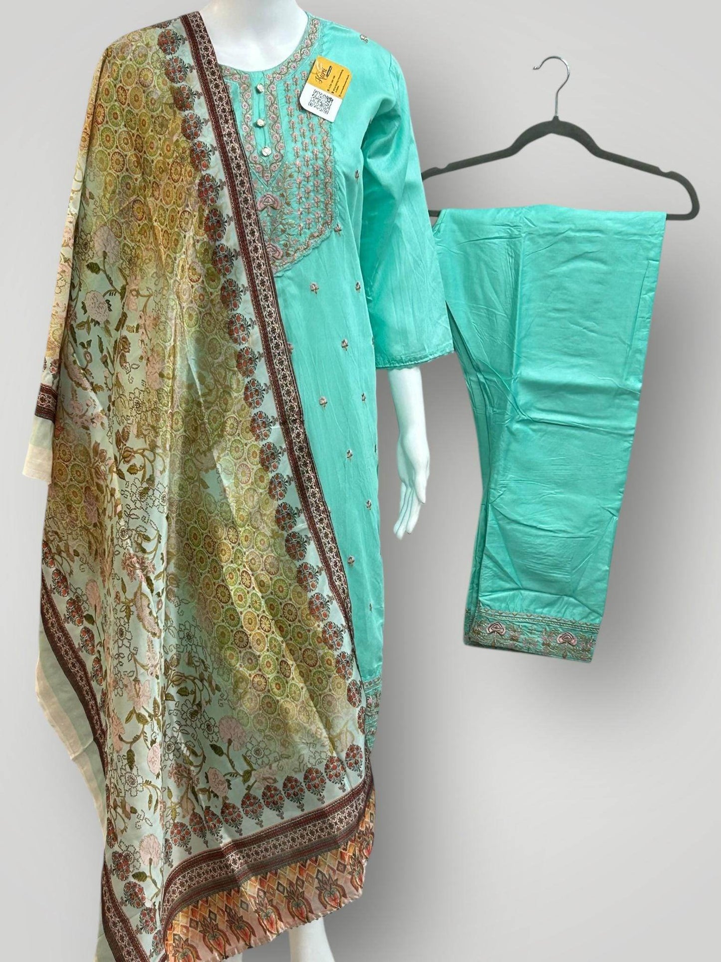 Silk kurti pant set - Kurti Connection USA