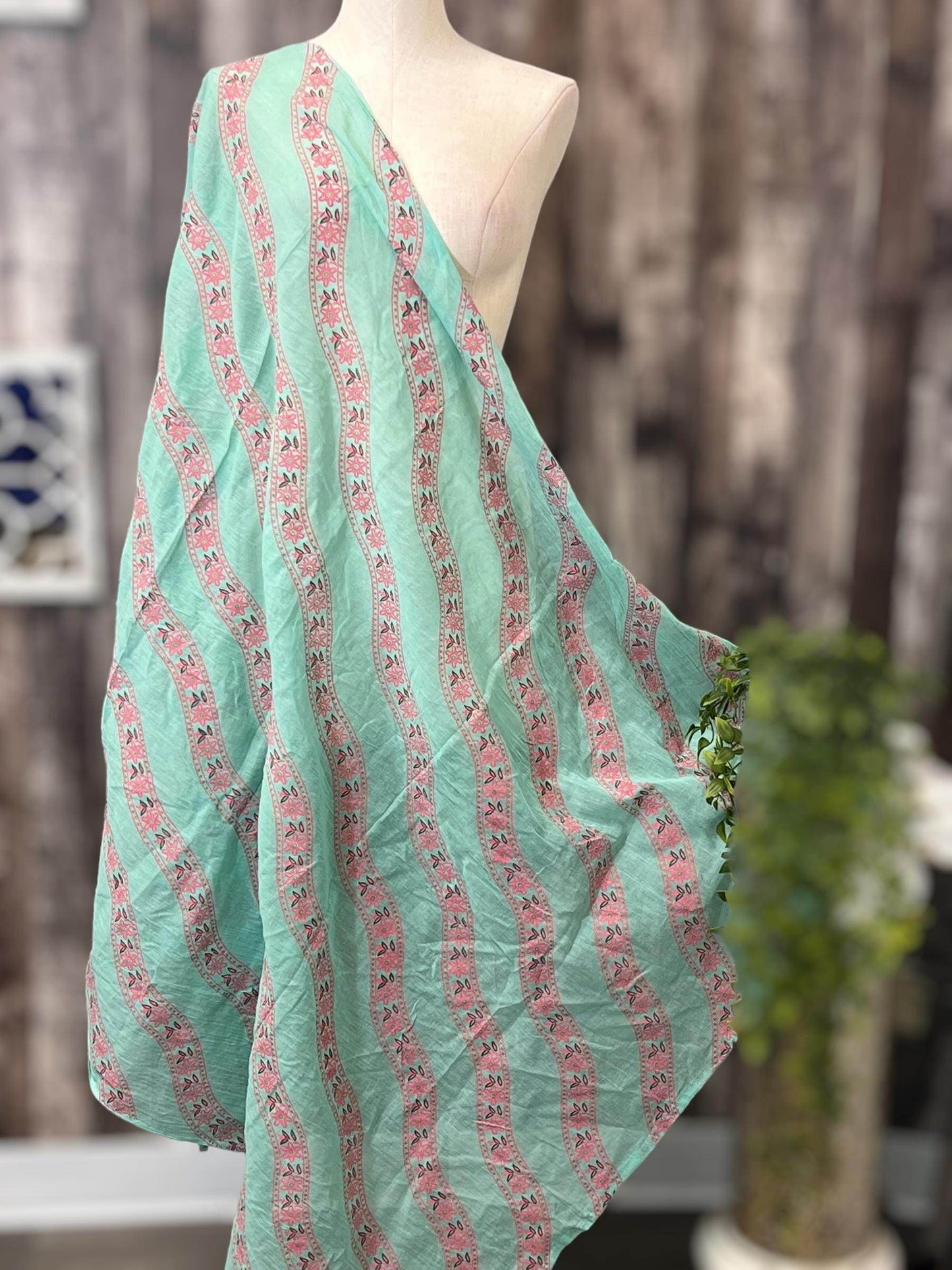 Printed cotton dupatta - Kurti Connection USA