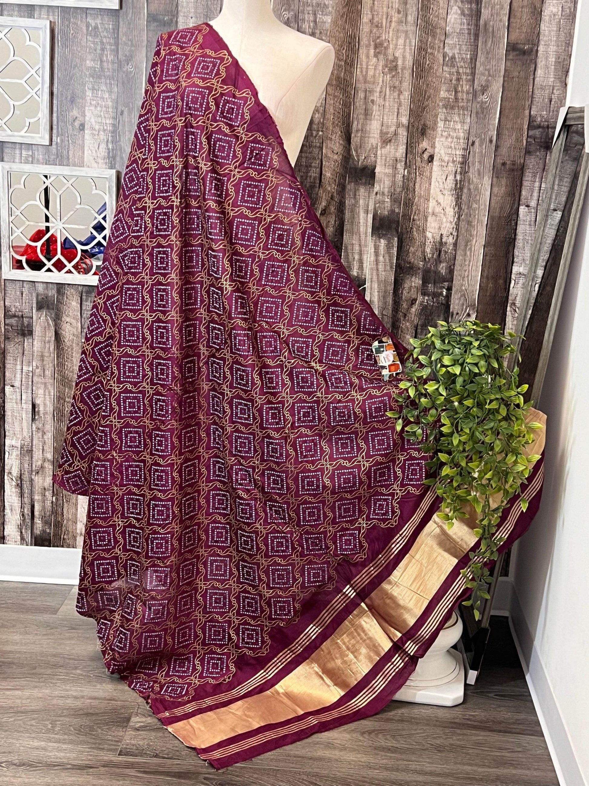 Bandhani print dupatta - Kurti Connection USA