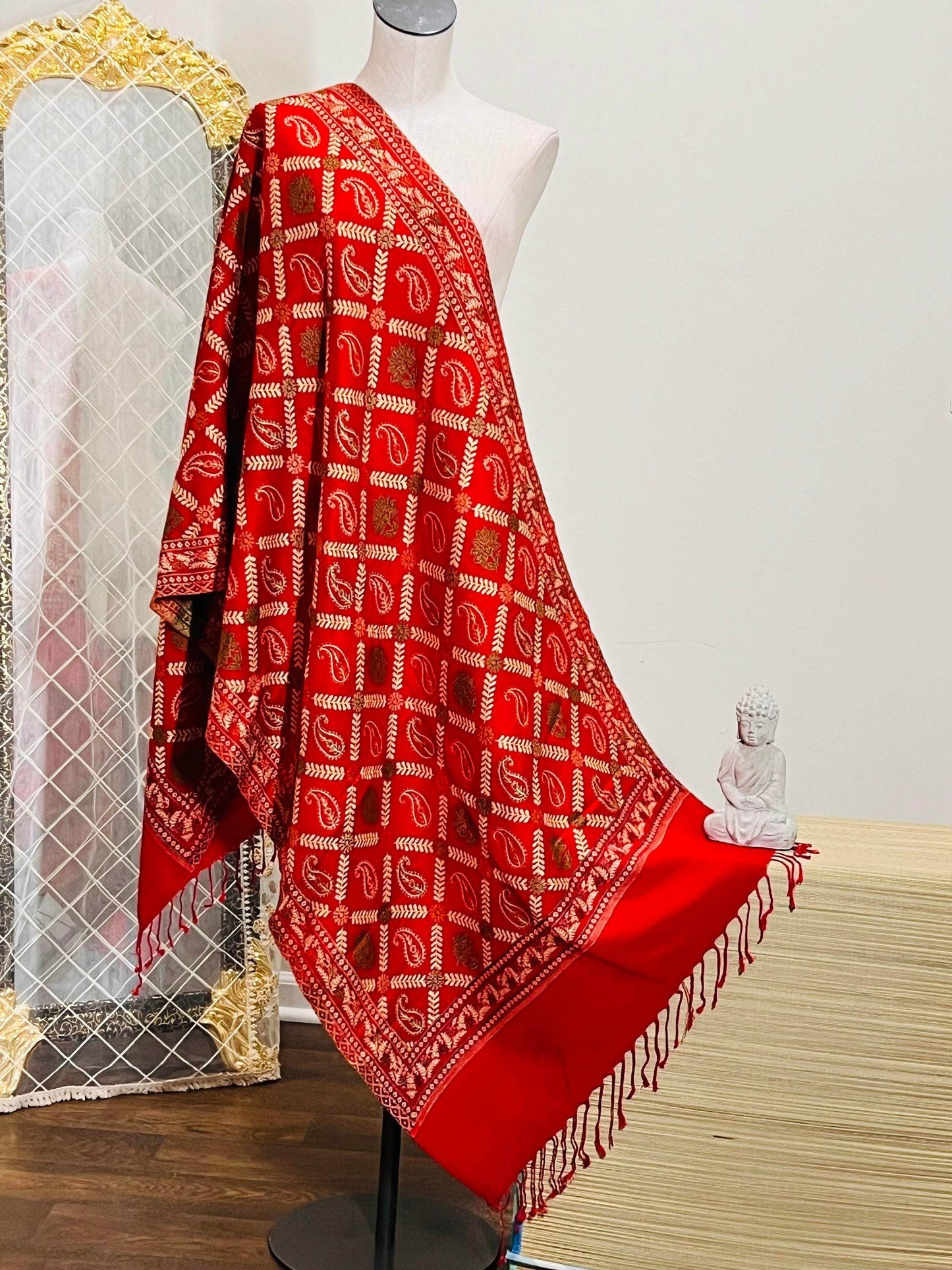 Pashmina shawl, woolen stole for women , woolen shawl, dupatta - Kurti Connection USA