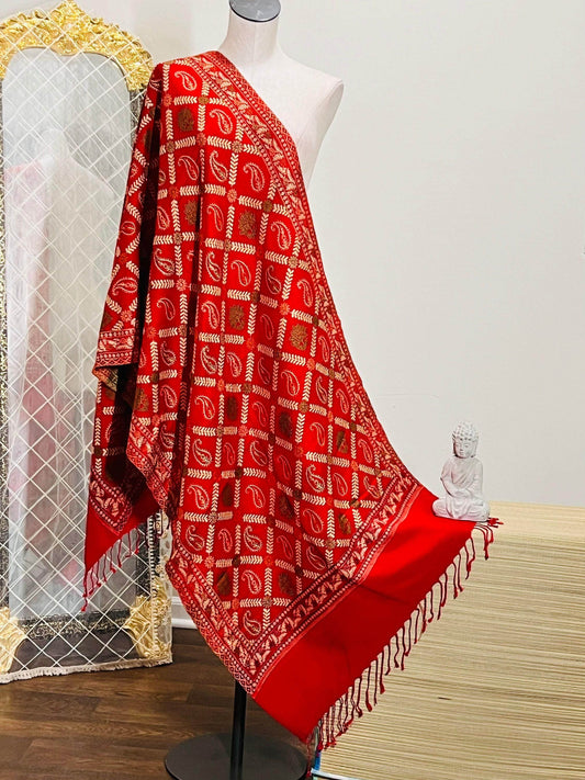 Pashmina shawl, woolen stole for women , woolen shawl, dupatta - Kurti Connection USA