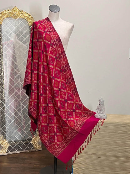 Pashmina shawl, woolen stole for women , woolen shawl, dupatta - Kurti Connection USA