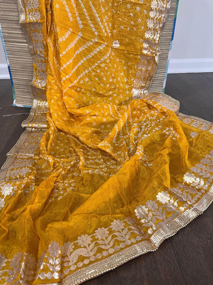 Gota patti bandhani dupatta - Kurti Connection USA