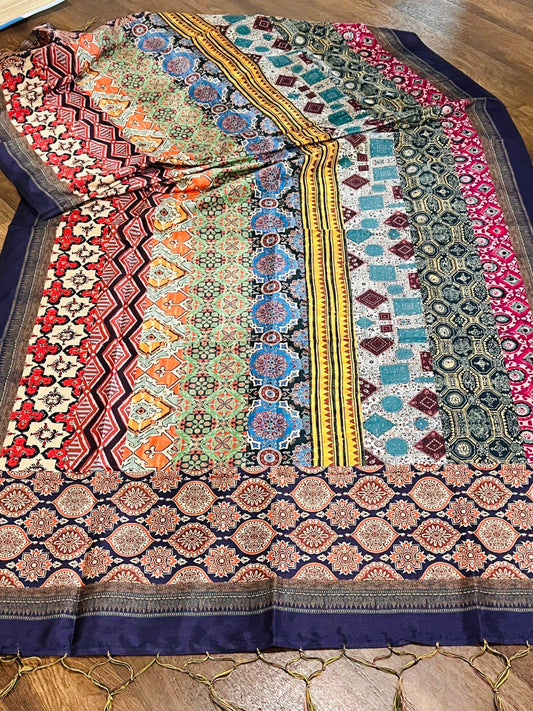 Tussar silk dupatta - Kurti Connection USA