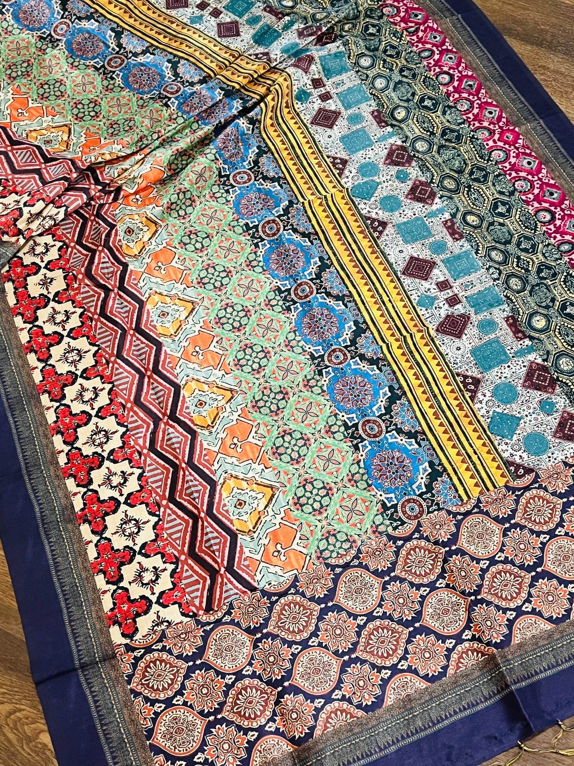 Tussar silk dupatta - Kurti Connection USA