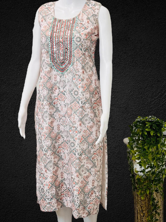 Chikankari kurti - Kurti Connection USA