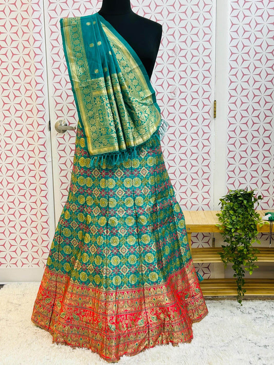 Silk lehenga set - Kurti Connection USA