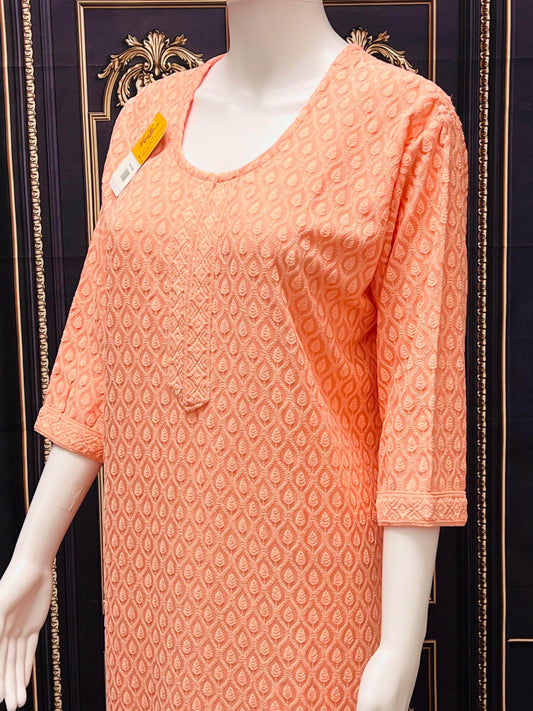 Chikankari kurtis - Kurti Connection USA