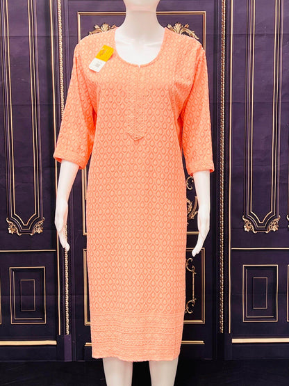Chikankari kurtis - Kurti Connection USA
