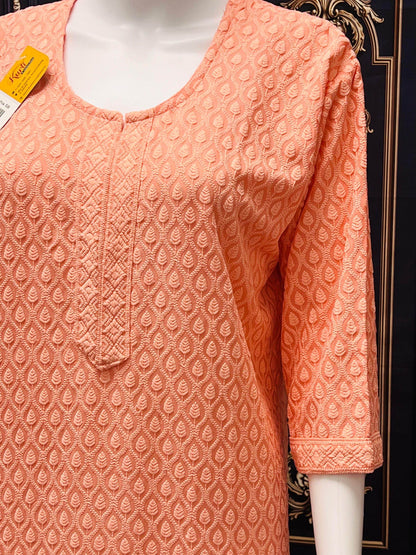 Chikankari kurtis - Kurti Connection USA