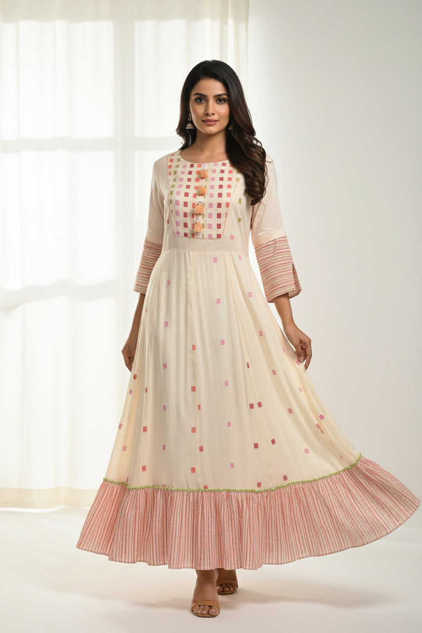 Anarkali style kurti - Kurti Connection USA