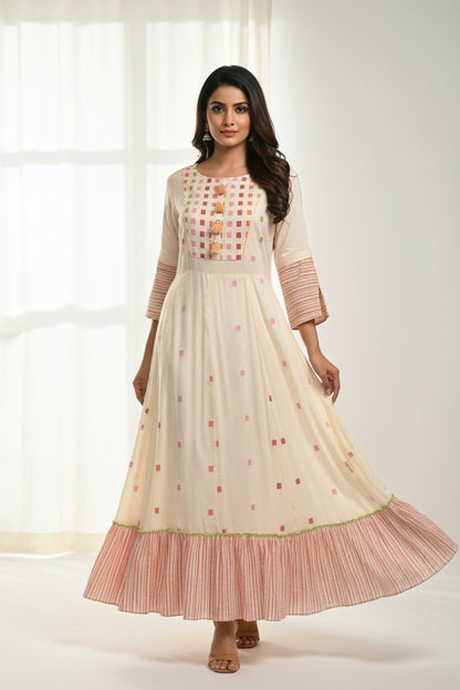 Anarkali style kurti - Kurti Connection USA