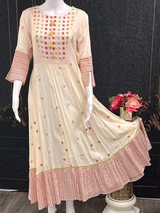 Anarkali style kurti - Kurti Connection USA