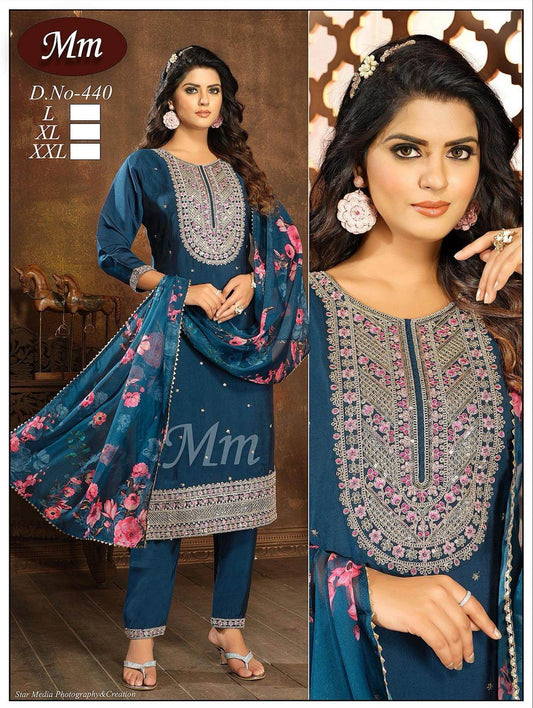 Modal silk kurti set - Kurti Connection USA