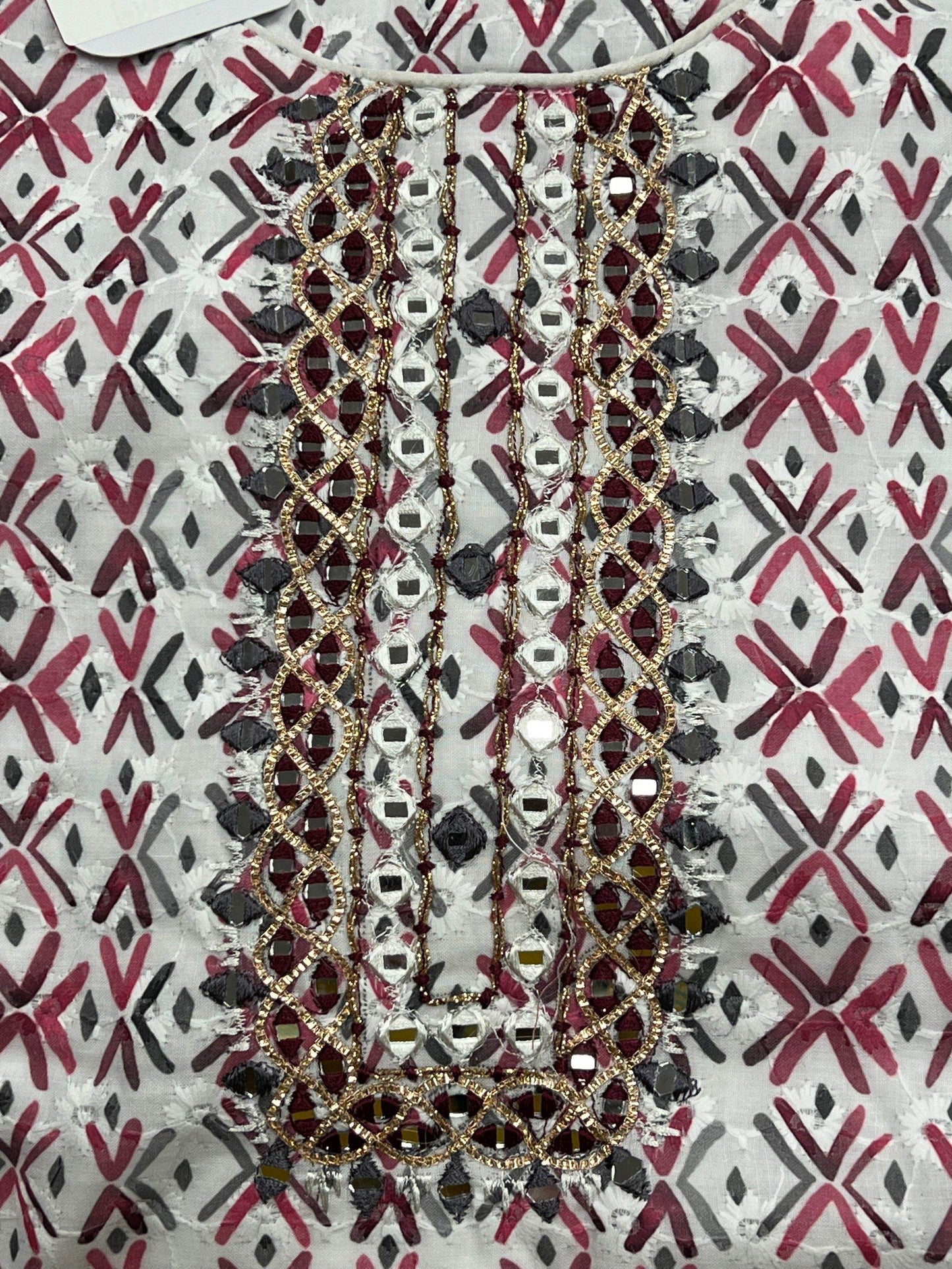Cotton chikankari kurti - Kurti Connection USA