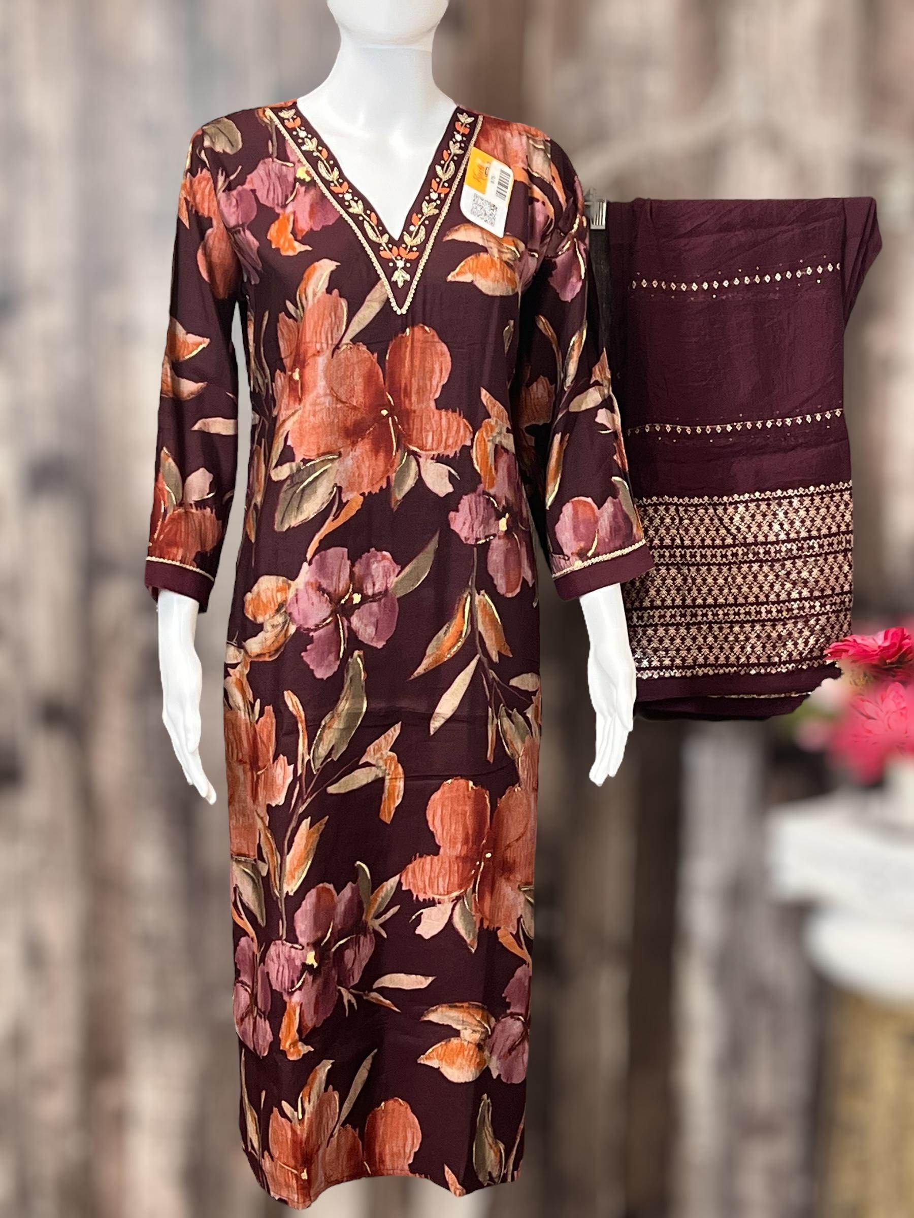 Modal silk kurti set | salwar kameez - Kurti Connection USA