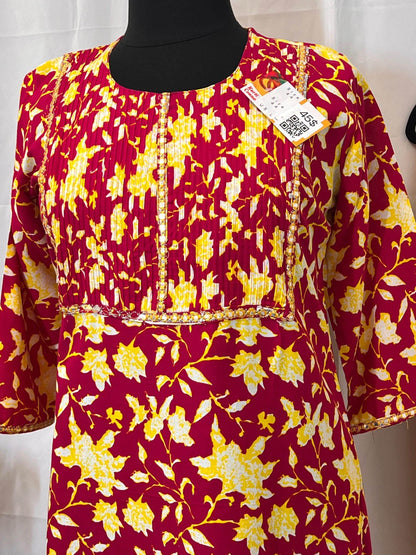 Pure cotton kurti pant set - Kurti Connection USA