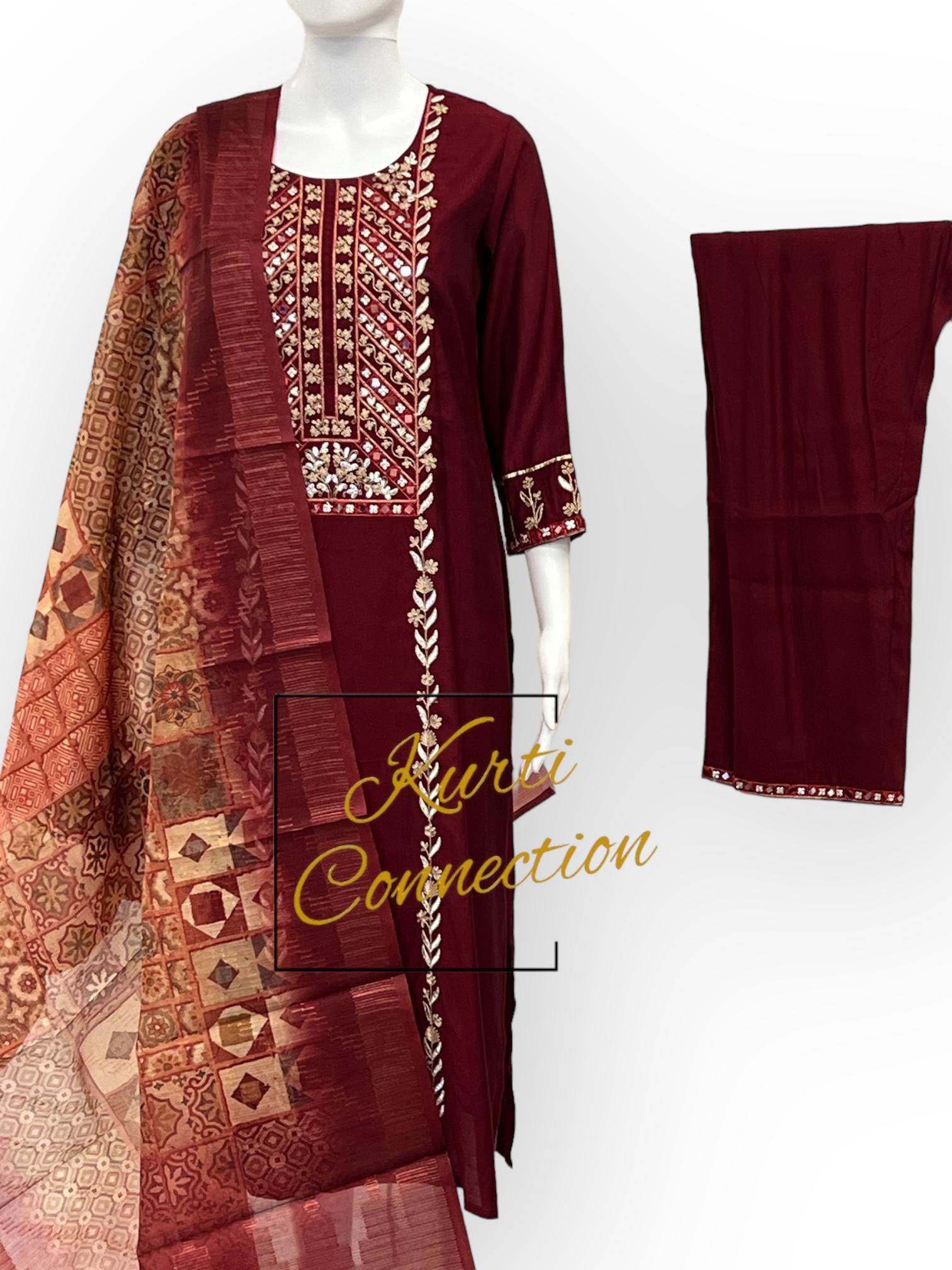 Modal silk kurti set | salwar kameez - Kurti Connection USA
